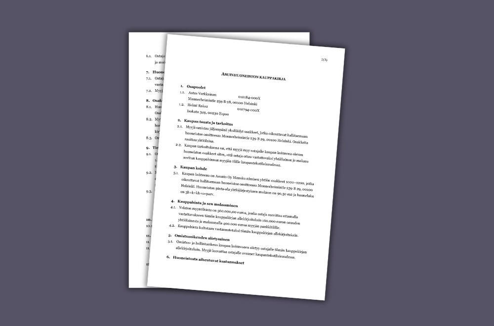 Sopimusoikeus Lakitoimisto Lekantti