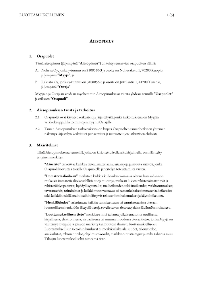 Aiesopimus, Malli